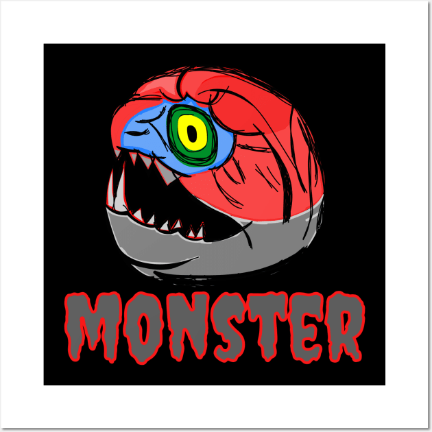 Monster Head of Deep Sea Fish Wall Art by Sahaga-haga